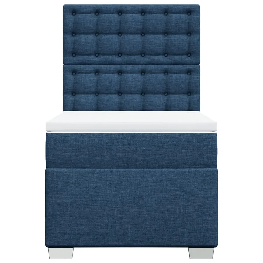 Sommier à lattes de lit avec matelas Bleu 90x200 cm Tissu - 6