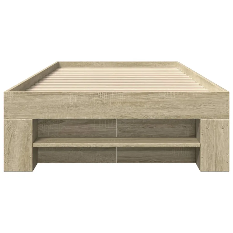 Cadre de lit sans matelas chêne sonoma 90x200 cm - 5