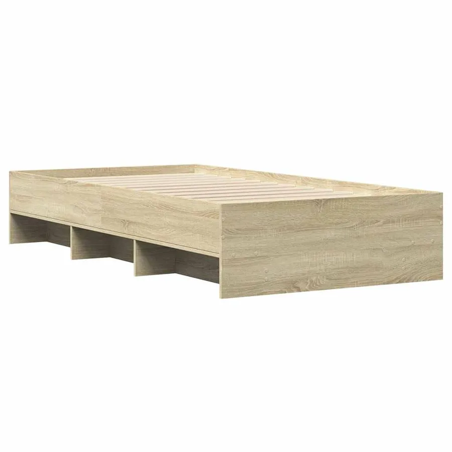 Cadre de lit sans matelas chêne sonoma 90x190 cm - 4
