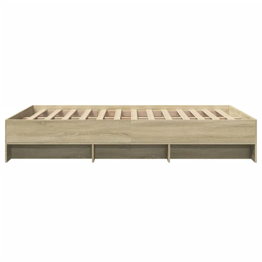 Cadre de lit sans matelas chêne sonoma 140x190 cm - 6