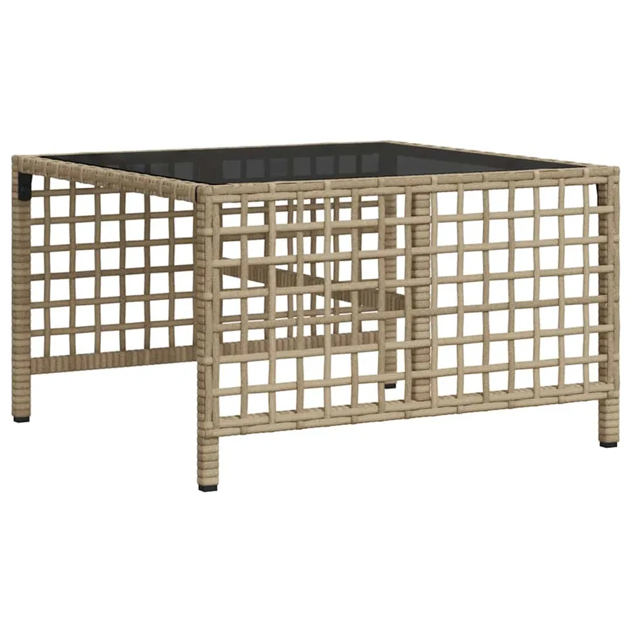 Salon de jardin d'angle avec coussins 3pcs mélange beige rotin - 8