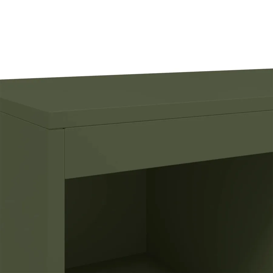 Buffet haut vert olive 68x39 x111,5 cm acier - 10