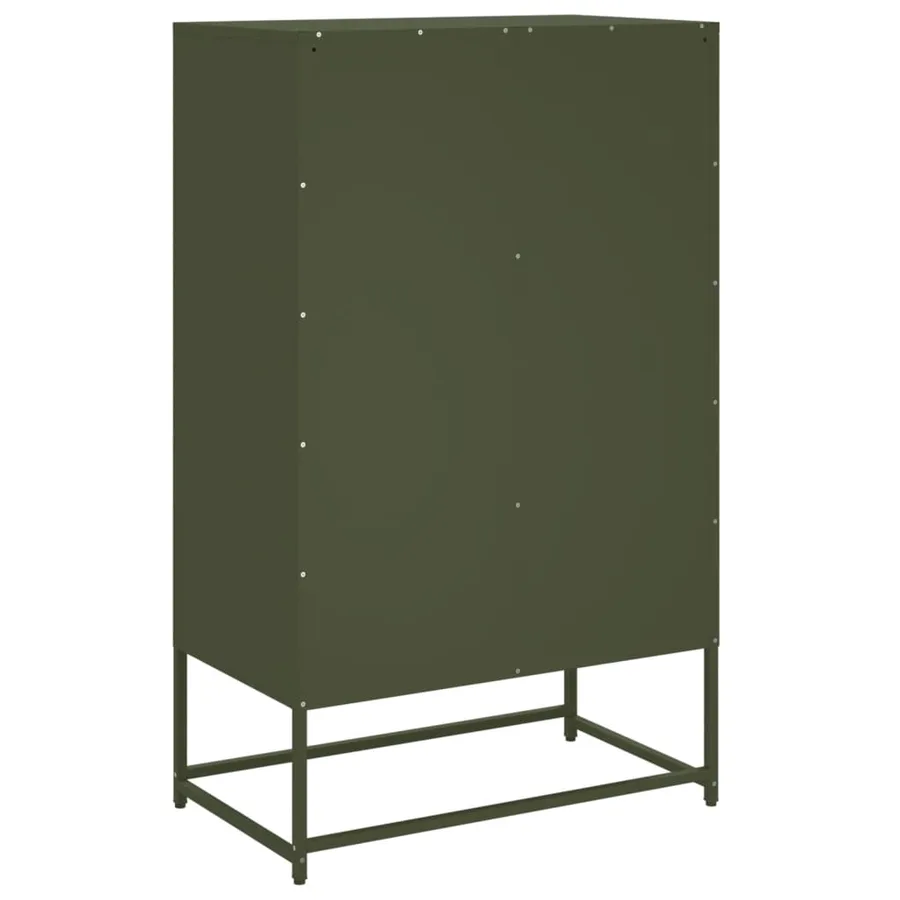 Buffet haut vert olive 68x39 x111,5 cm acier - 6