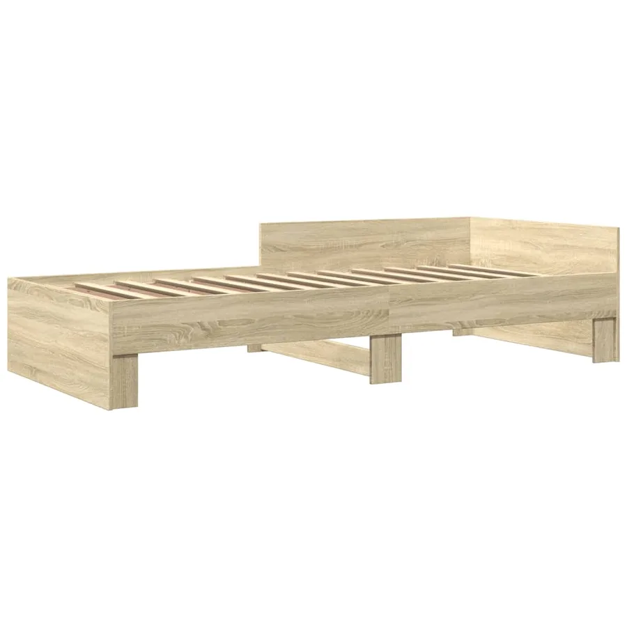 Cadre de lit sans matelas chêne sonoma 90x190 cm - 3
