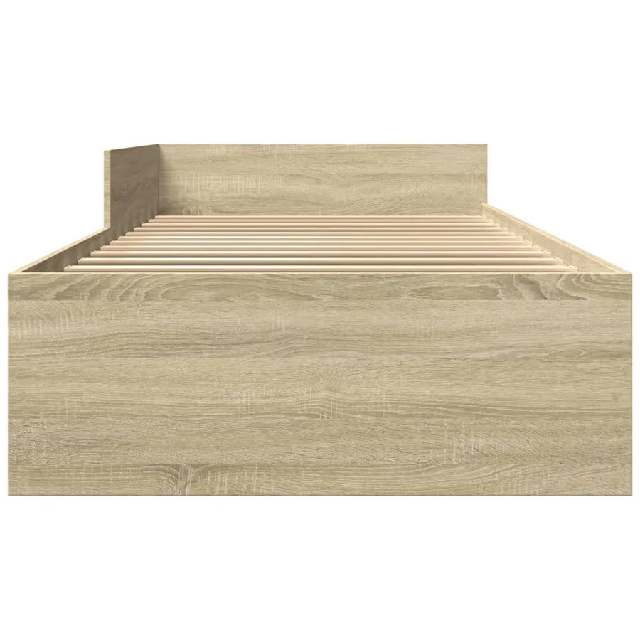 Cadre de lit sans matelas chêne sonoma 90x190 cm - 5