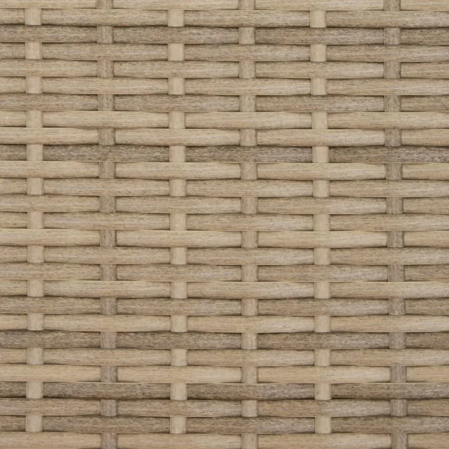 Canapé de jardin 3 places avec auvent et tabourets beige rotin - 10