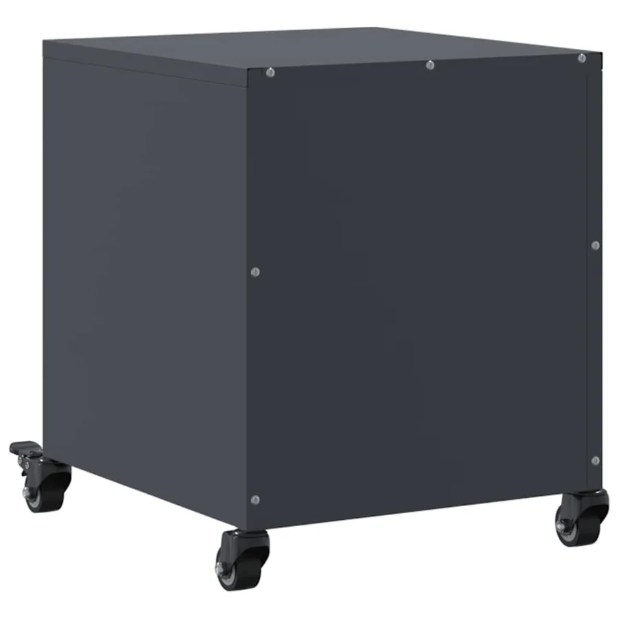 Tables de chevet 2 pcs anthracite 36x39x43,5 cm acier - 8