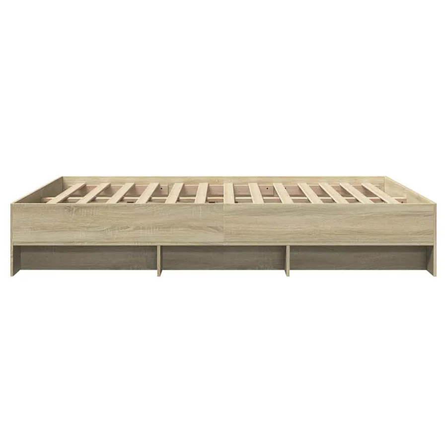 Cadre de lit sans matelas chêne sonoma 160x200 cm - 6