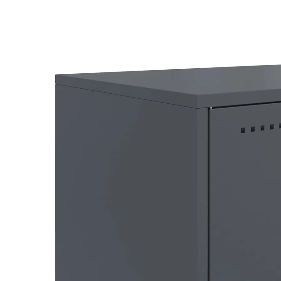 Meuble TV anthracite 68,5x39x60,5 cm acier - 10