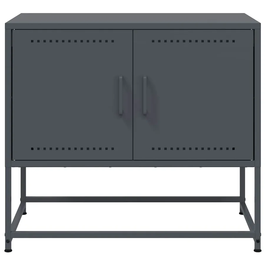 Meuble TV anthracite 68,5x39x60,5 cm acier - 6