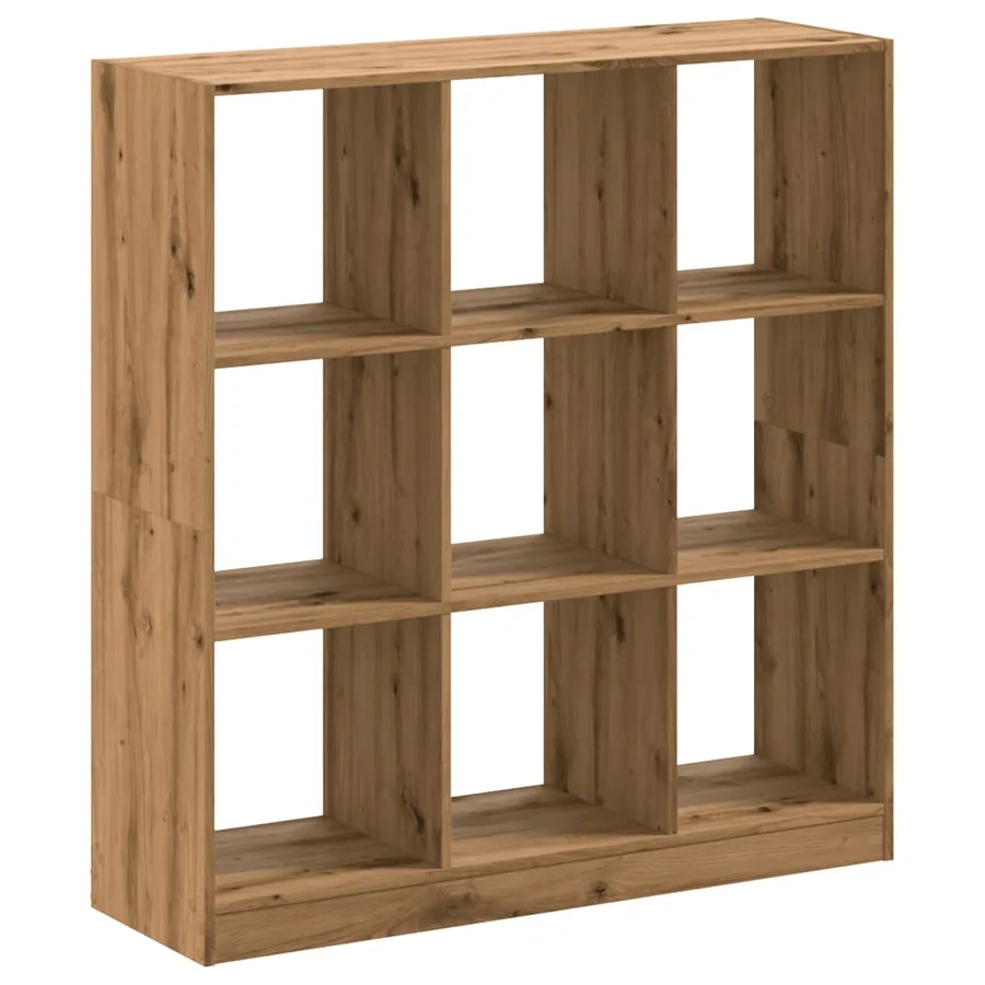 Bibliothèque chêne artisanal 102x32x108 cm bois d'ingénierie - 6