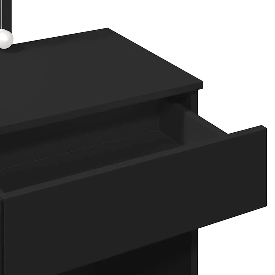 Coiffeuse avec LED noir 100x40x130 cm - 11