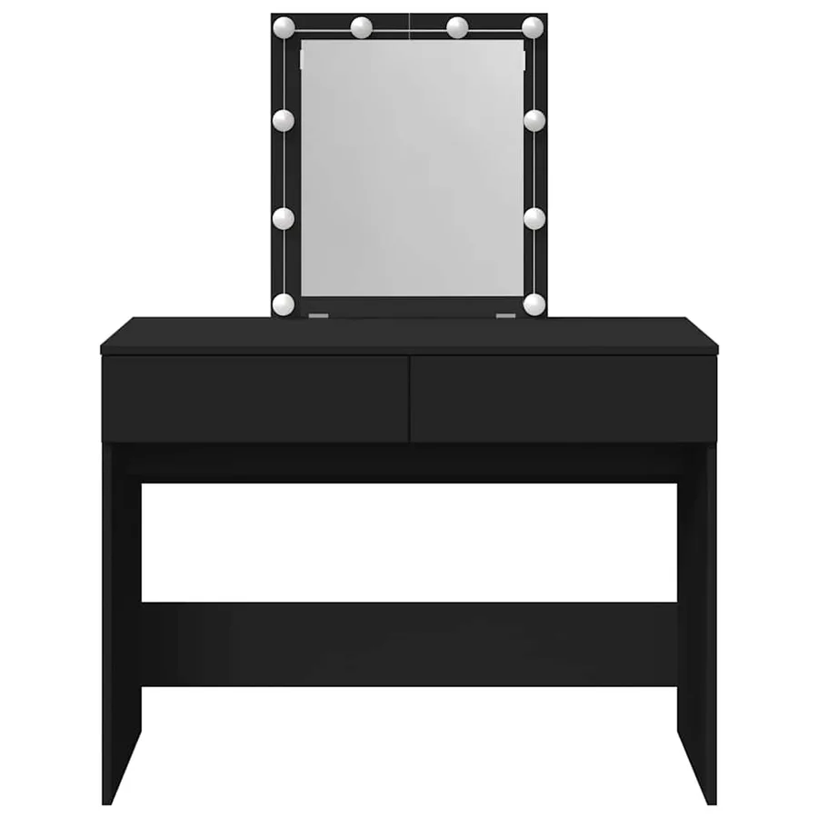 Coiffeuse avec LED noir 100x40x130 cm - 5