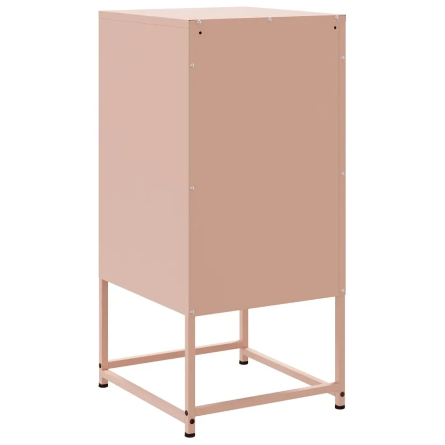Table de chevet rose 36x39x78 cm acier - 8
