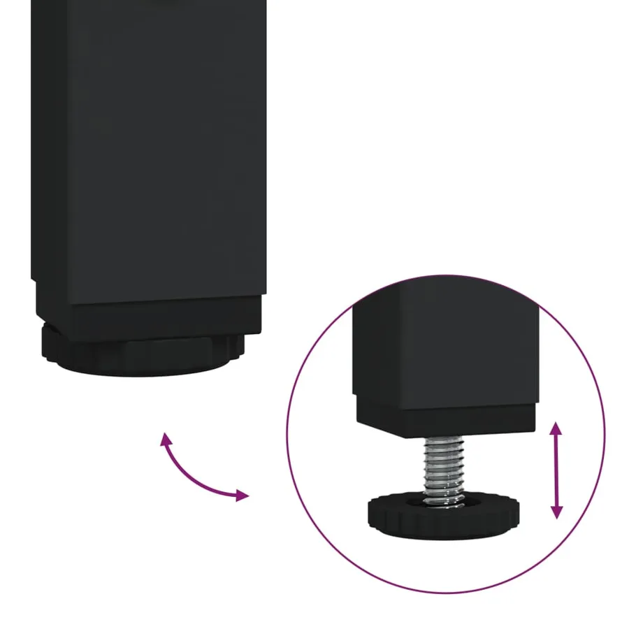 Table basse avec dessus en verre transparent 30x30x41 cm acier - 7