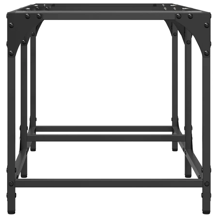 Table basse avec dessus en verre transparent 78,5x40x40cm acier - 5