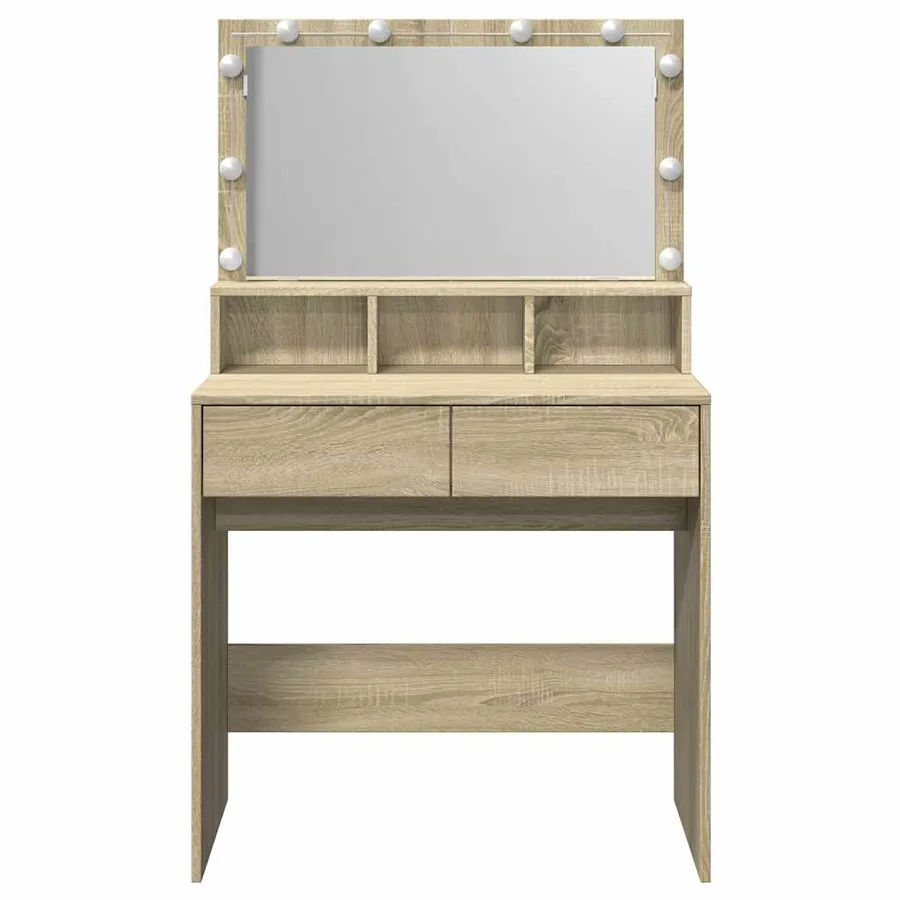 Coiffeuse avec LED chêne sonoma 80x41x134,5 cm - 5