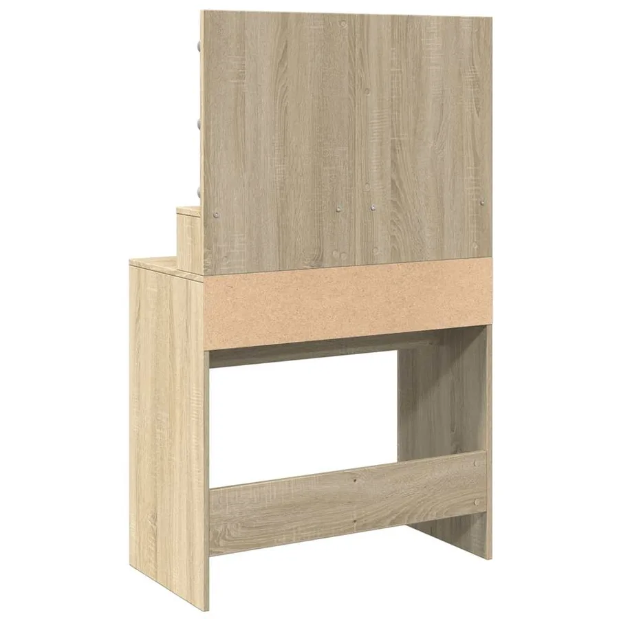 Coiffeuse avec LED chêne sonoma 80x41x134,5 cm - 7
