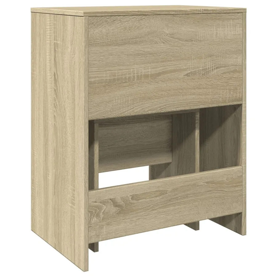 Coiffeuse et tabouret chêne sonoma 60x40x113,5 cm - 7