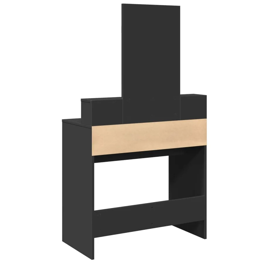 Coiffeuse avec miroir noir 80x41x144,5 cm - 6