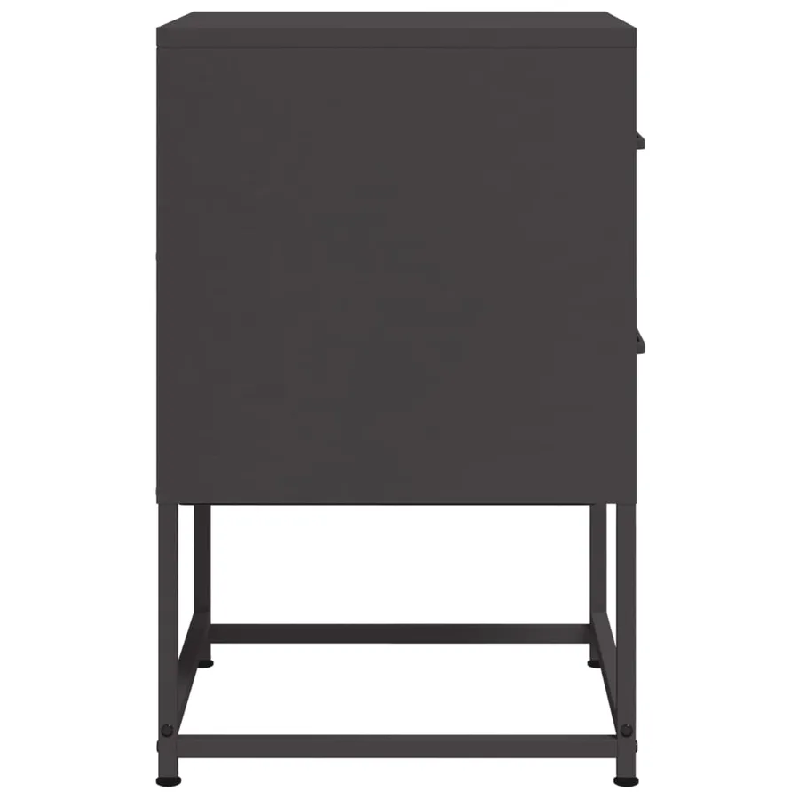 Table de chevet noir 36x39x60,5 cm acier - 7