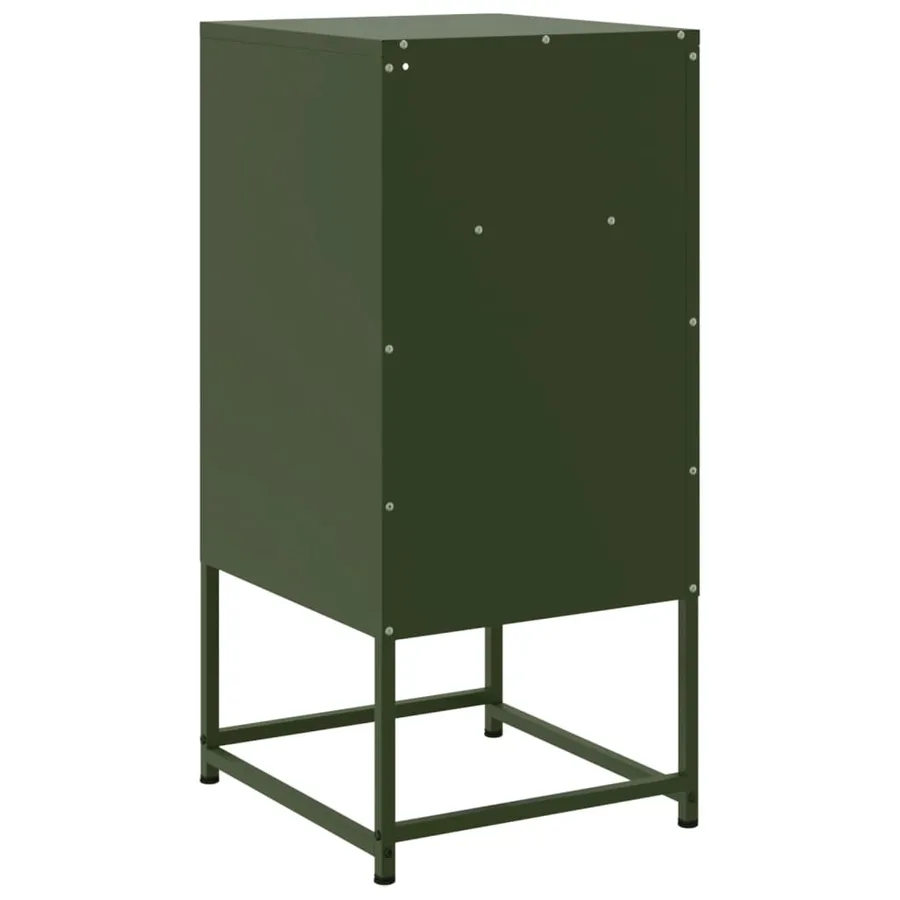 Tables de chevet 2 pcs vert olive 36x39x78 cm acier - 8