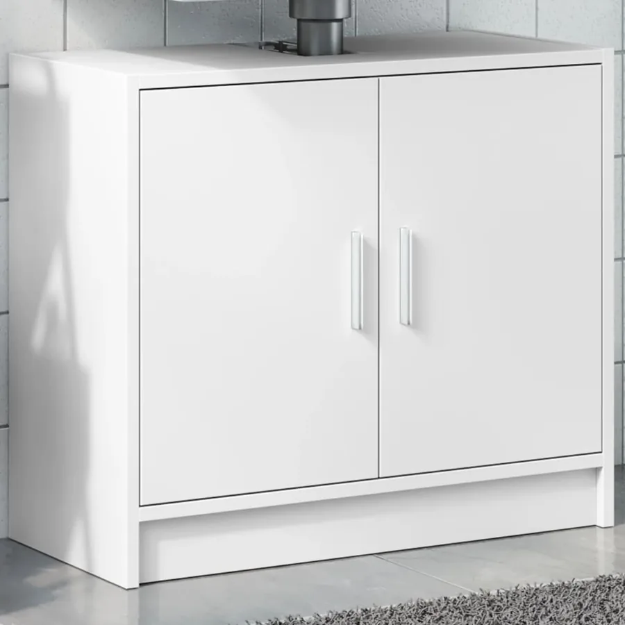Armoire de lavabo blanc 63x29x55 cm bois d'ingénierie