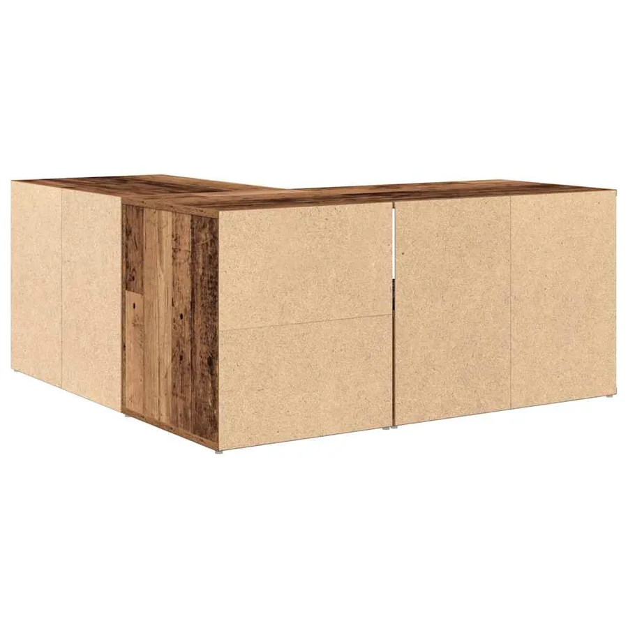 Armoire d'angle vieux bois 160x40x45 cm bois d'ingénierie - 11