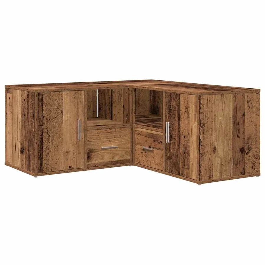 Armoire d'angle vieux bois 160x40x45 cm bois d'ingénierie - 5