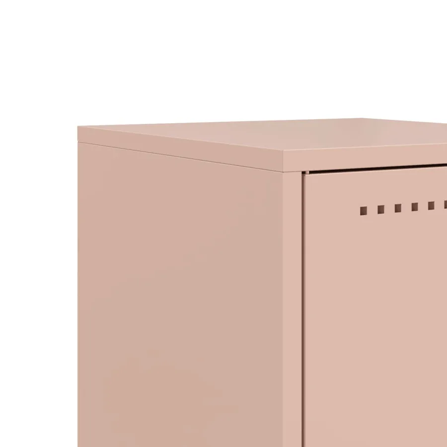 Table de chevet rose 36x39x78 cm acier - 11