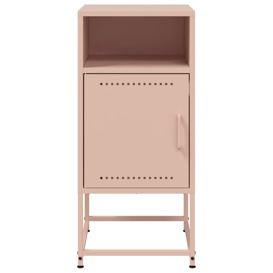 Table de chevet rose 36x39x78 cm acier - 6