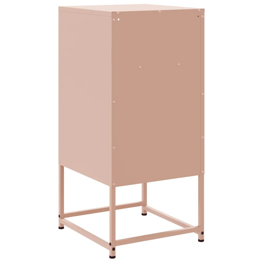 Table de chevet rose 36x39x78 cm acier - 8