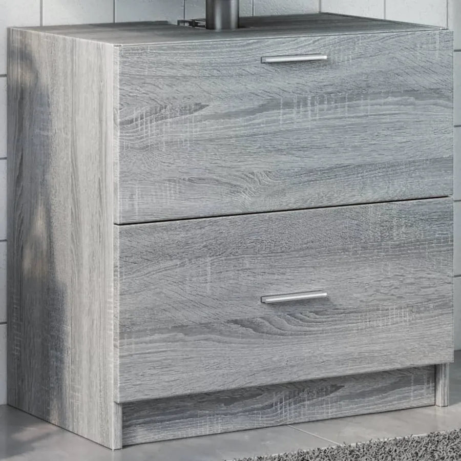 Meuble d'évier sonoma gris 59x37x59 cm bois d'ingénierie
