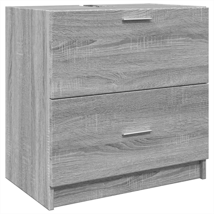 Meuble d'évier sonoma gris 59x37x59 cm bois d'ingénierie - 2