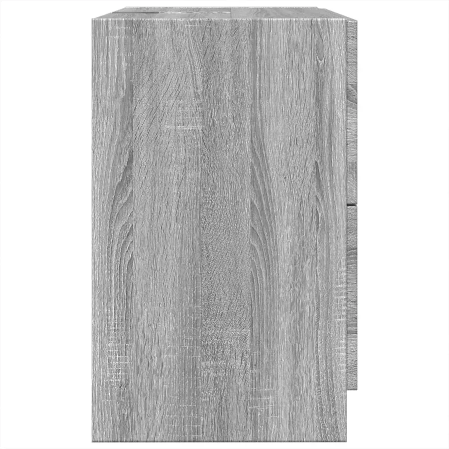 Meuble d'évier sonoma gris 59x37x59 cm bois d'ingénierie - 6