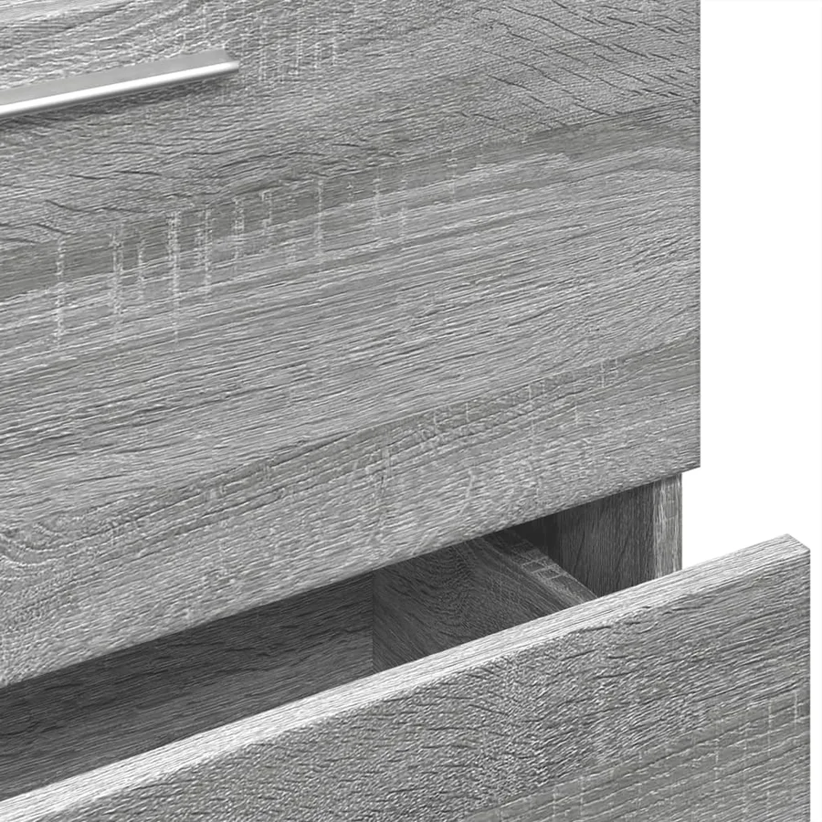 Meuble d'évier sonoma gris 59x37x59 cm bois d'ingénierie - 9