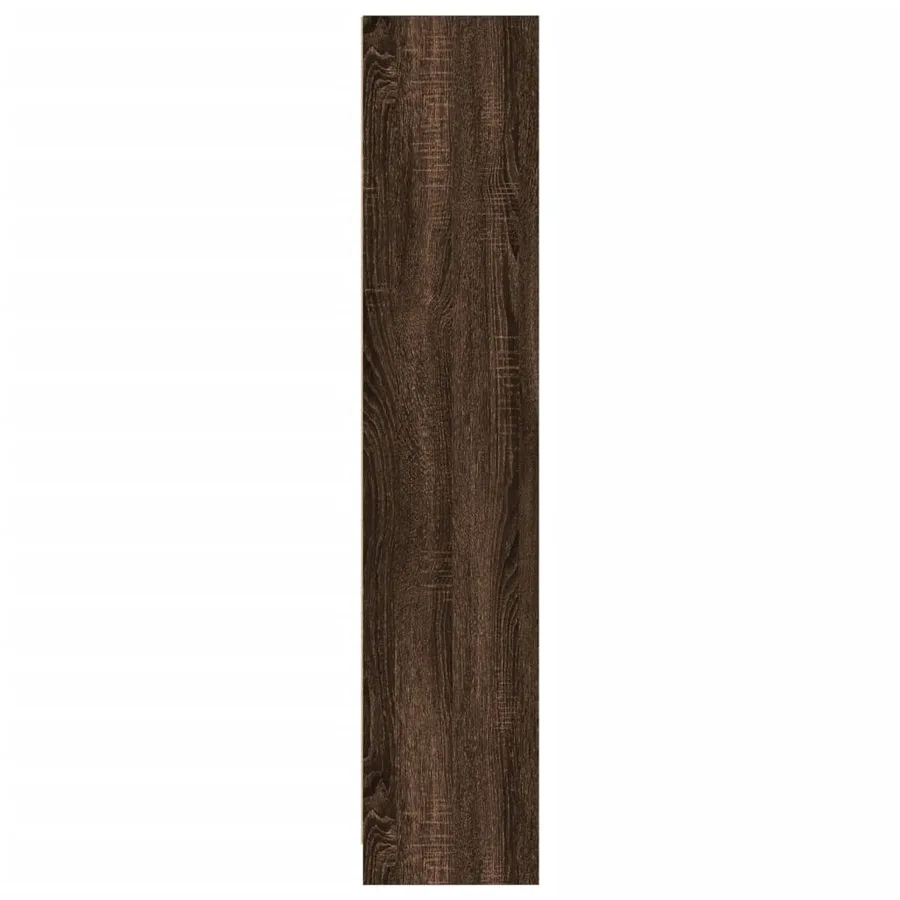 Bibliothèque chêne marron 57x28,5x107,5 cm bois d'ingénierie - 5