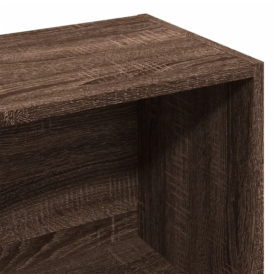 Bibliothèque chêne marron 57x28,5x107,5 cm bois d'ingénierie - 7