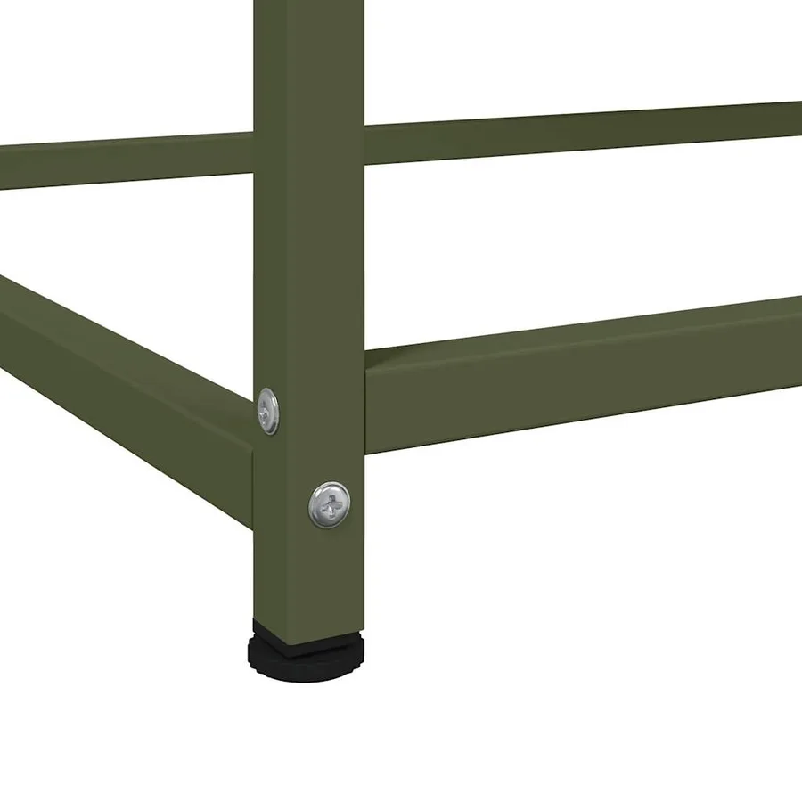 Buffet haut vert olive 100,5x39x107 cm acier - 11