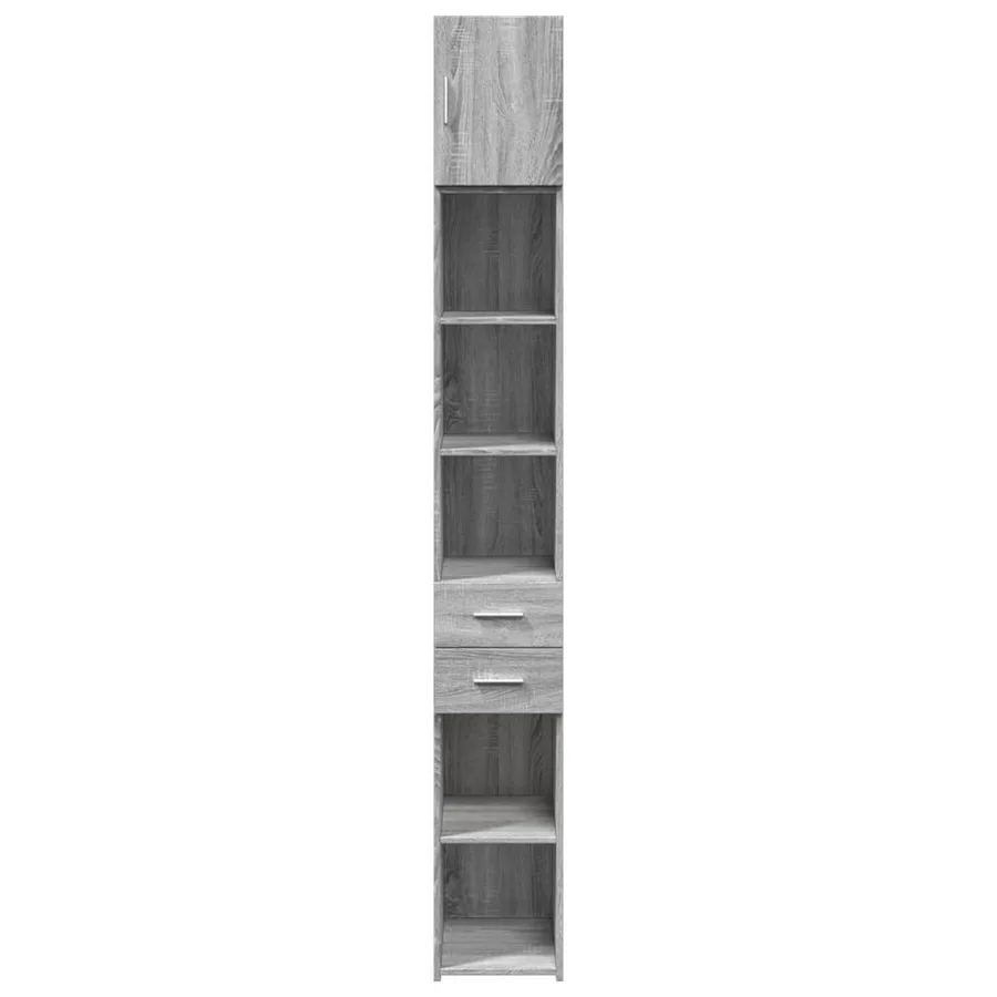 Armoire de rangement mince sonoma gris 30x42,5x225 cm - 4