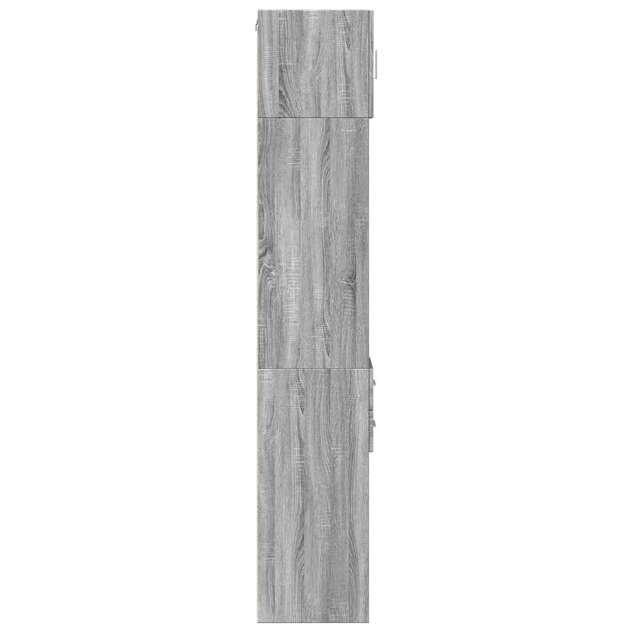 Armoire de rangement mince sonoma gris 30x42,5x225 cm - 7