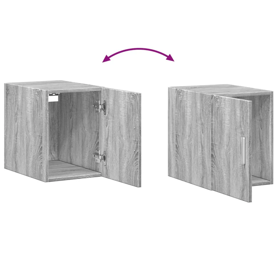 Armoire de rangement mince sonoma gris 30x42,5x225 cm - 9