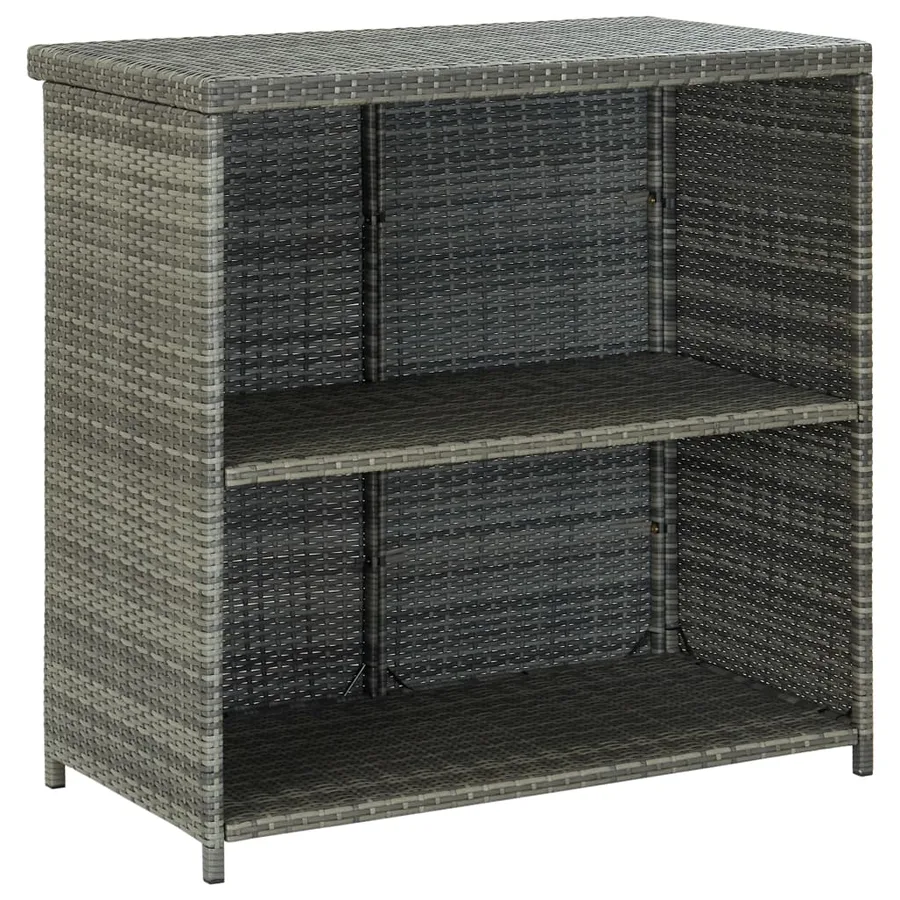 Ensemble de bar 3 pcs Résine tressée Gris - 5