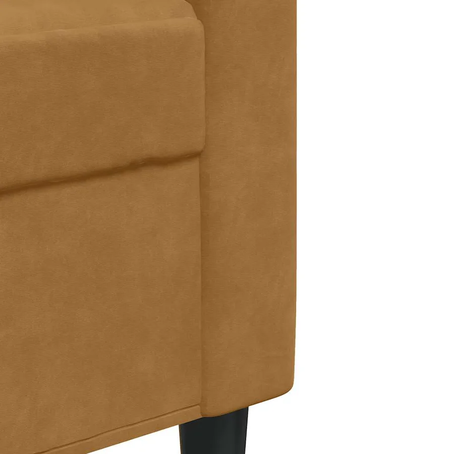 Ensemble de canapés 3 pcs avec coussins et traversins velours - 8