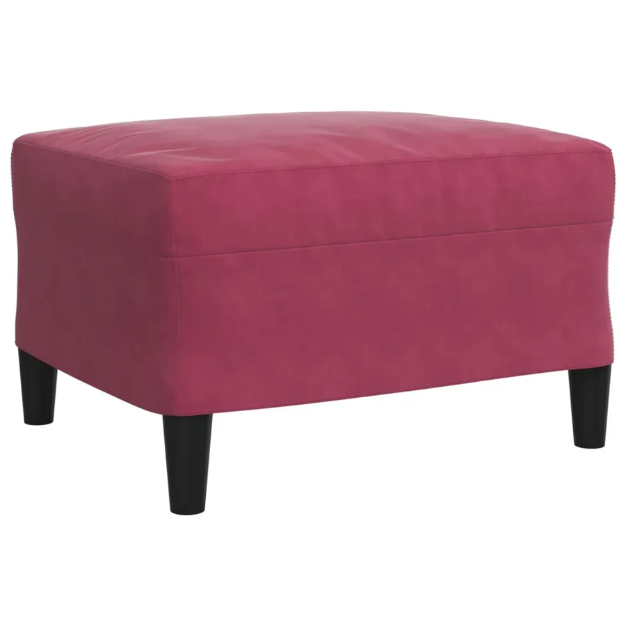Ensemble de canapés 4 pcs avec coussins Rouge bordeaux Velours - 7