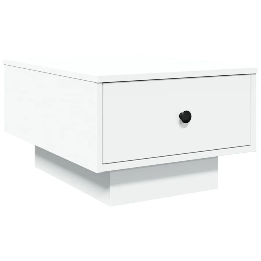 Table basse blanc 60x45x31 cm bois d'ingénierie - 2
