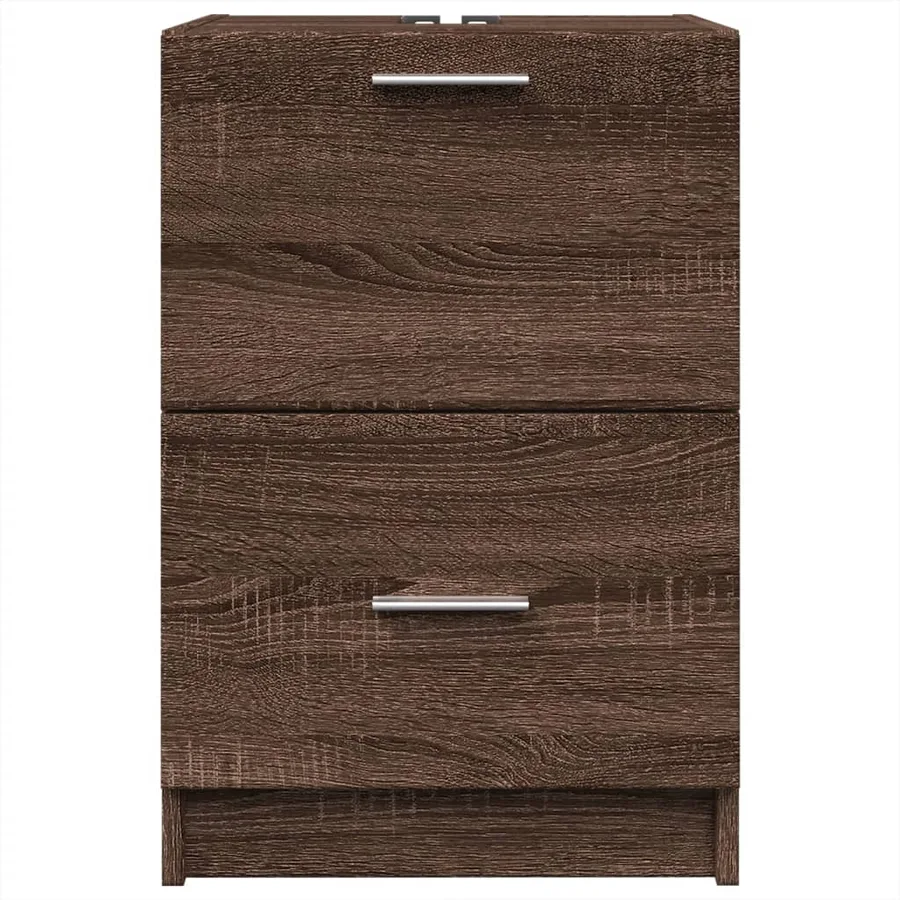 Meuble d'évier chêne marron 40x37x59 cm bois d'ingénierie - 4