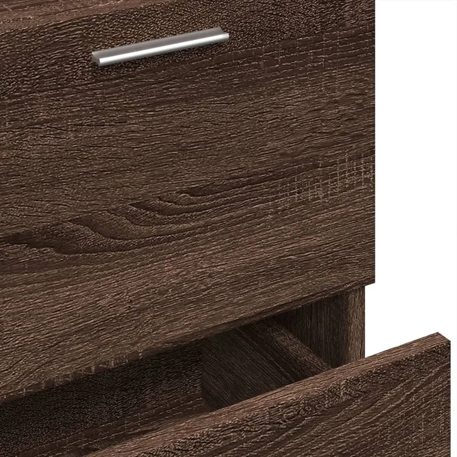 Meuble d'évier chêne marron 40x37x59 cm bois d'ingénierie - 9
