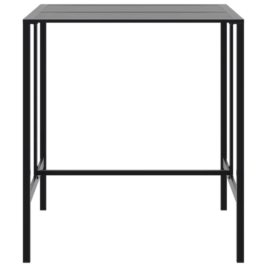 Ensemble de bar de jardin 5 pcs noir acier enduit de poudre - 5