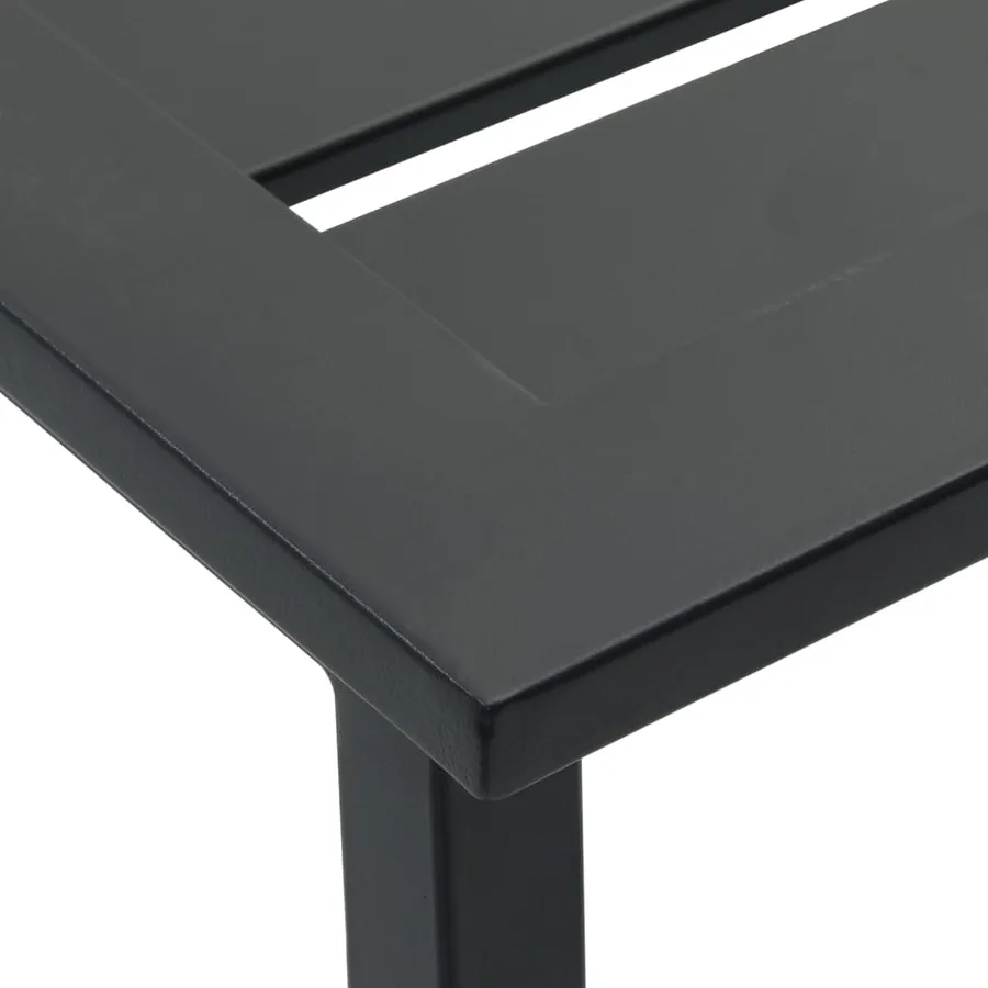 Ensemble de bar de jardin 5 pcs noir acier enduit de poudre - 8